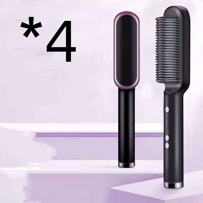 2-in-1 Hair Straightener & Hot Comb – Negative Ion Curling and Straightening Electric Hair Brush