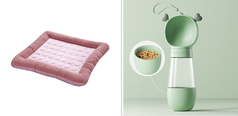 Pet Cooling Pad Bed for Dogs & Cats – Ice Silk Summer Mat