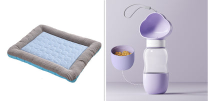Pet Cooling Pad Bed for Dogs & Cats – Ice Silk Summer Mat
