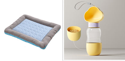 Pet Cooling Pad Bed for Dogs & Cats – Ice Silk Summer Mat