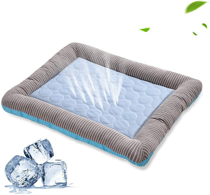 Pet Cooling Pad Bed for Dogs & Cats – Ice Silk Summer Mat