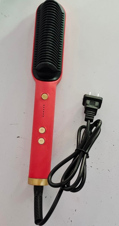 2-in-1 Hair Straightener & Hot Comb – Negative Ion Curling and Straightening Electric Hair Brush